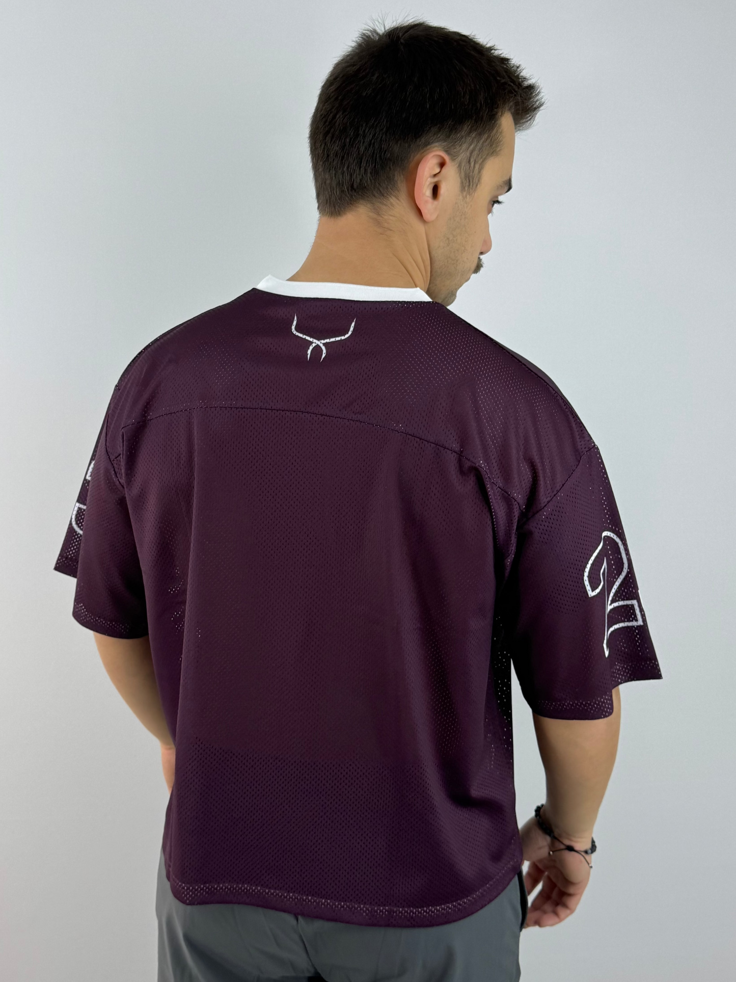 Cropped jersey t-shirt