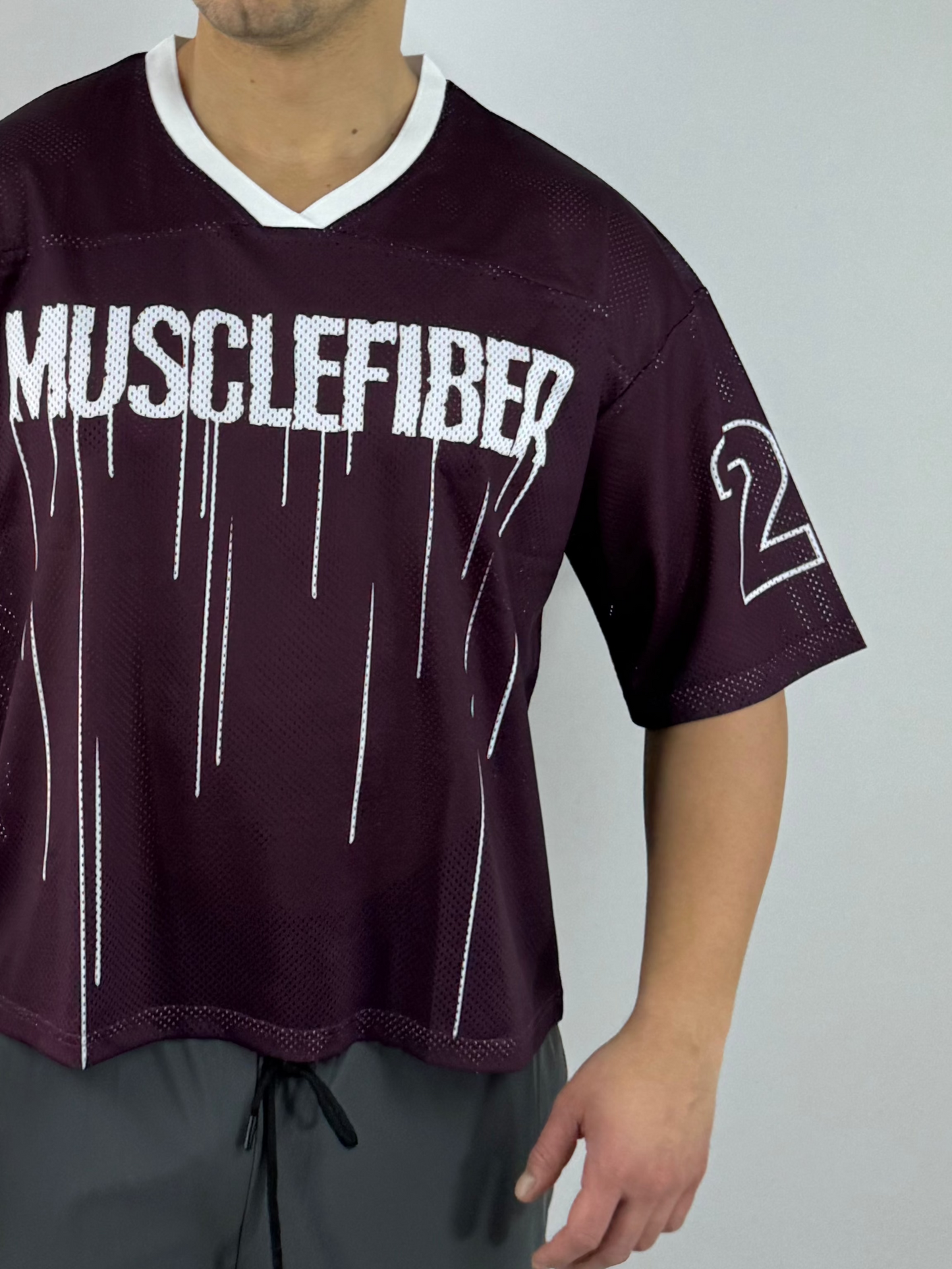 Cropped jersey t-shirt