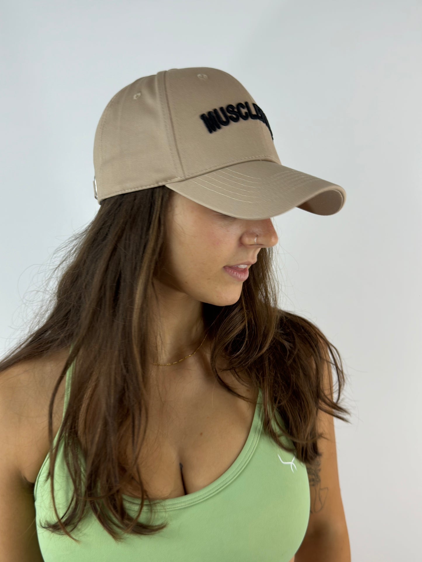 Brand cap beige