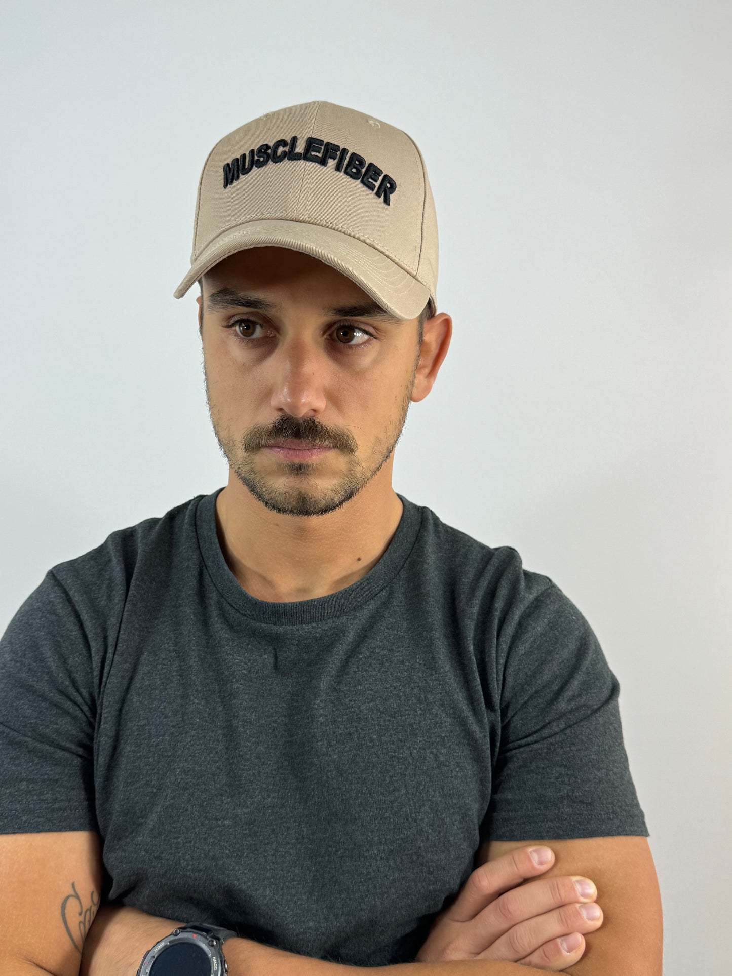 Brand cap beige