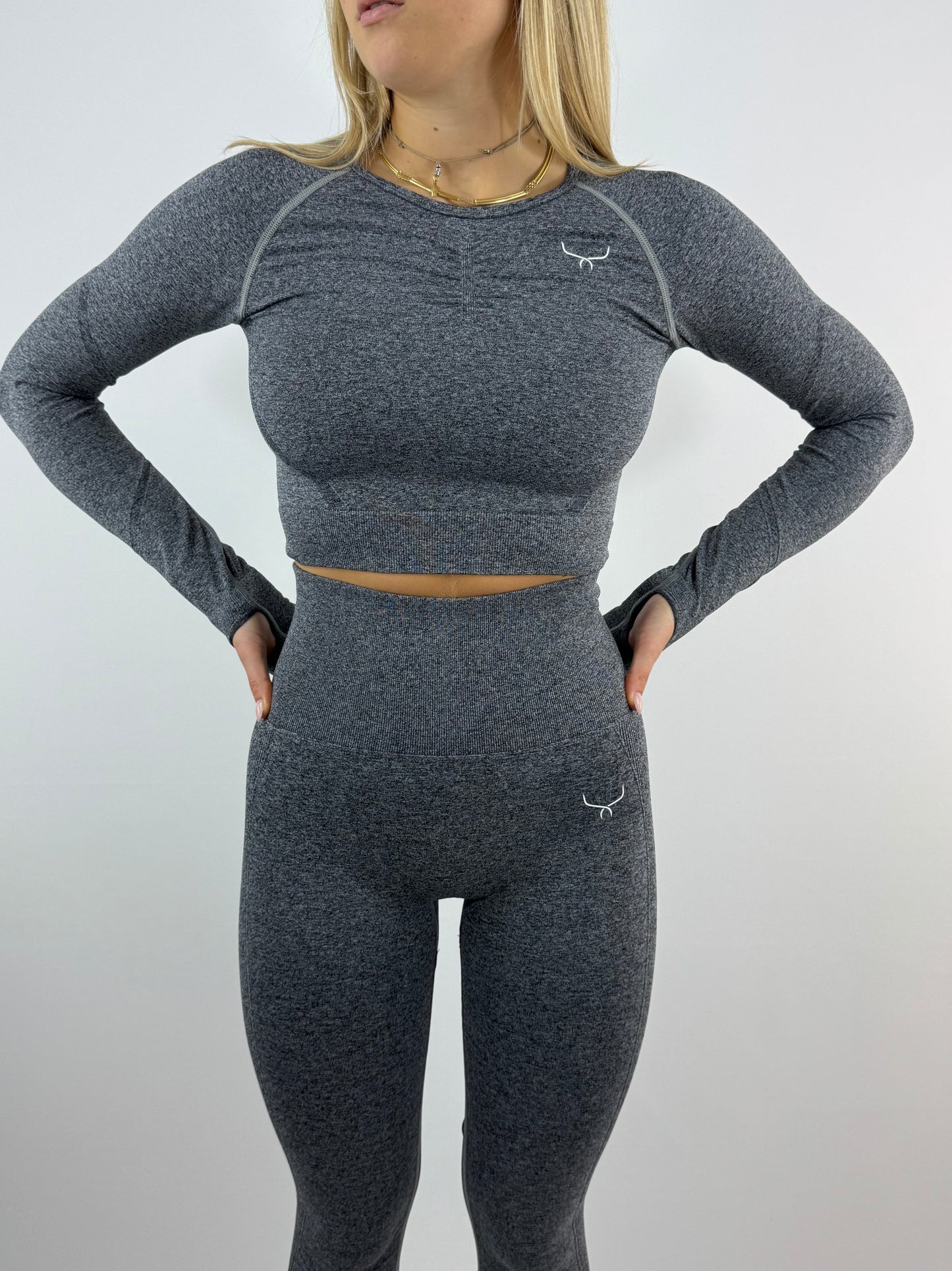 Vital crop top long sleeve