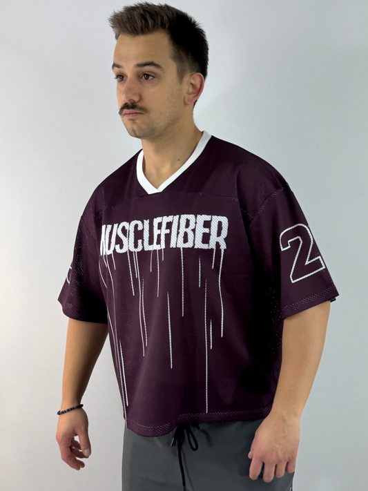 Cropped jersey t-shirt