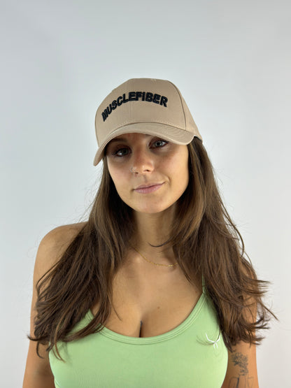 Brand cap beige